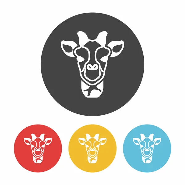 Ilustração do vetor do ícone da girafa animal — Vetor de Stock