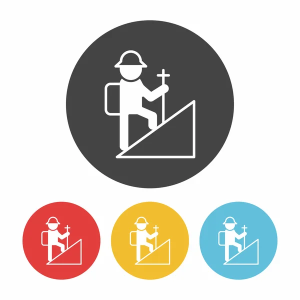 Klimmen pictogram vectorillustratie — Stockvector