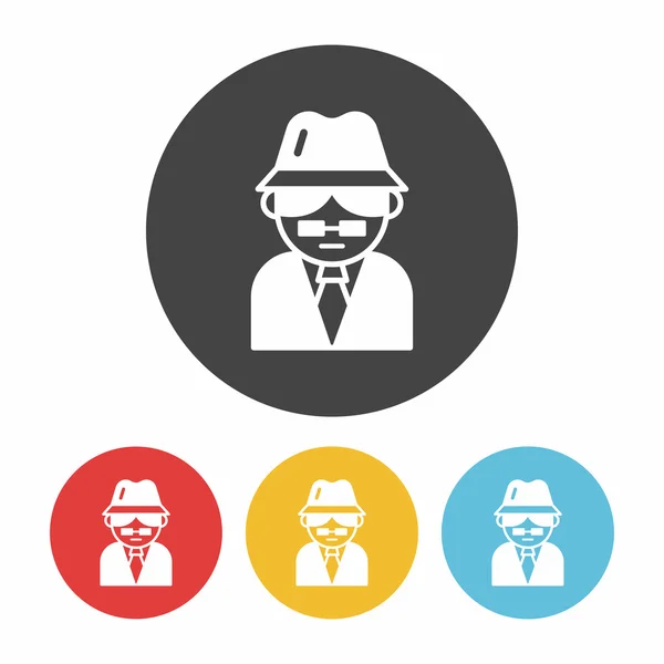 Icono de Detective vector ilustración — Vector de stock