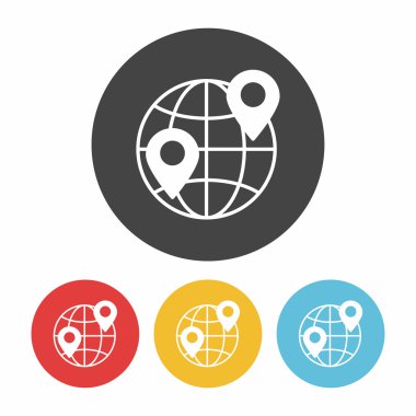 Küresel simge vektör illüstrasyonu