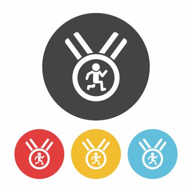 Madalya ikon vektör illüstrasyonu