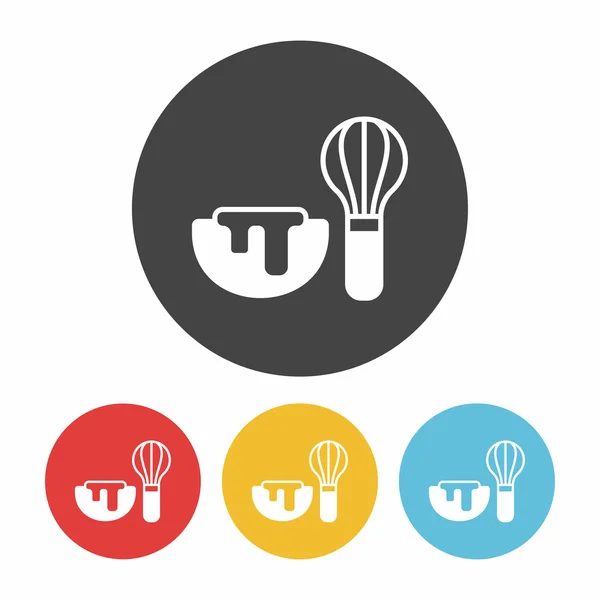 Illustrazione vettoriale icona battitore utensili da cucina — Vettoriale Stock