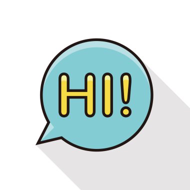 uzun gölge ile mesaj satırı simgesi