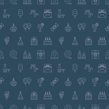 Doğum günü çizgi simgesini kalıbı tanımlar