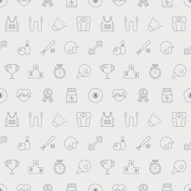 Spor çizgi simge desen seti