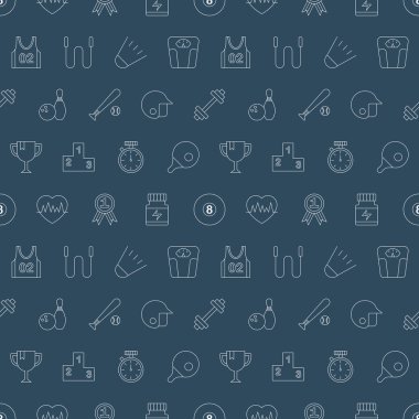 Spor çizgi simge desen seti