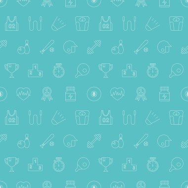 Spor çizgi simge desen seti