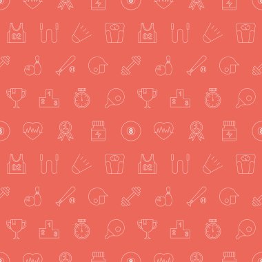 Spor çizgi simge desen seti