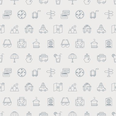 Seyahat hattı simge desen seti