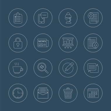 Ofis hattı Icon set