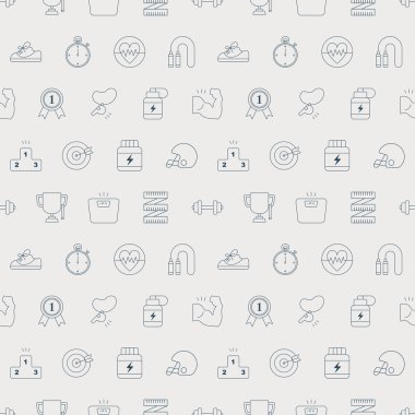 Spor çizgi simge desen seti