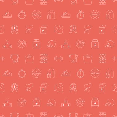 Spor çizgi simge desen seti