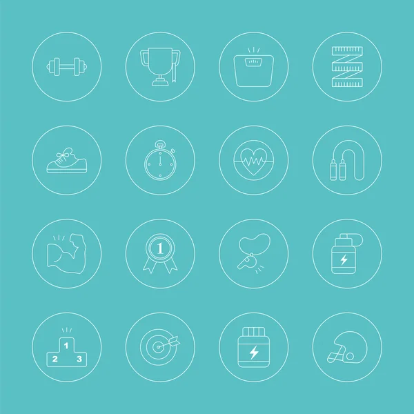 スポーツラインアイコンセット — ストックベクタ