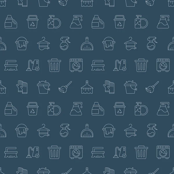 Temizlik hattı simge desen seti 