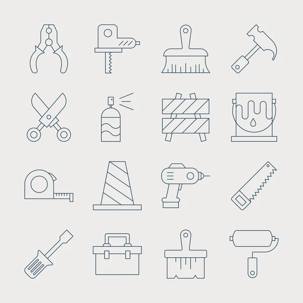 Conjunto de ícones de linha de ferramentas — Vetor de Stock
