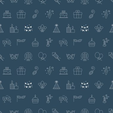 Doğum günü çizgi simgesini kalıbı tanımlar