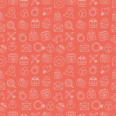 Sevgililer günü çizgi simgesini kalıbı tanımlar