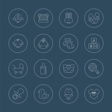Bebek çizgi Icon set