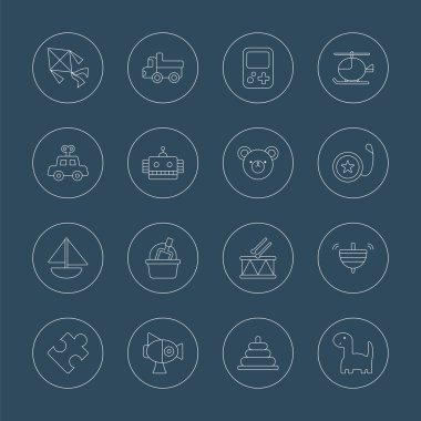toy line icon set