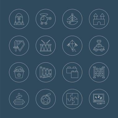 toy line icon set