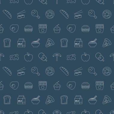 food line icon pattern set
