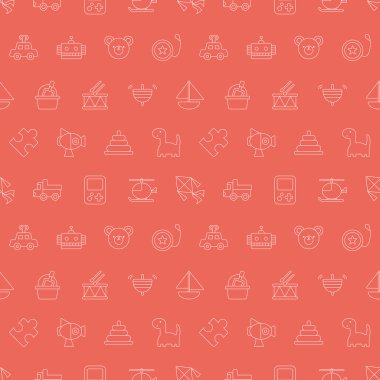 toy line icon pattern set