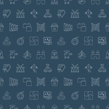 toy line icon pattern set