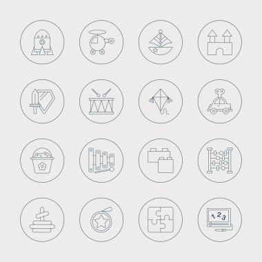 toy line icon set