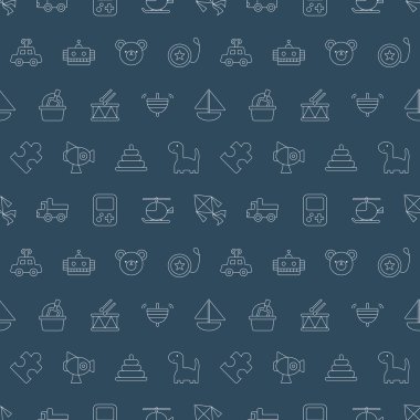 toy line icon pattern set