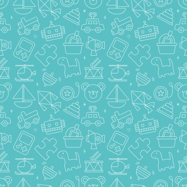toy line icon pattern set