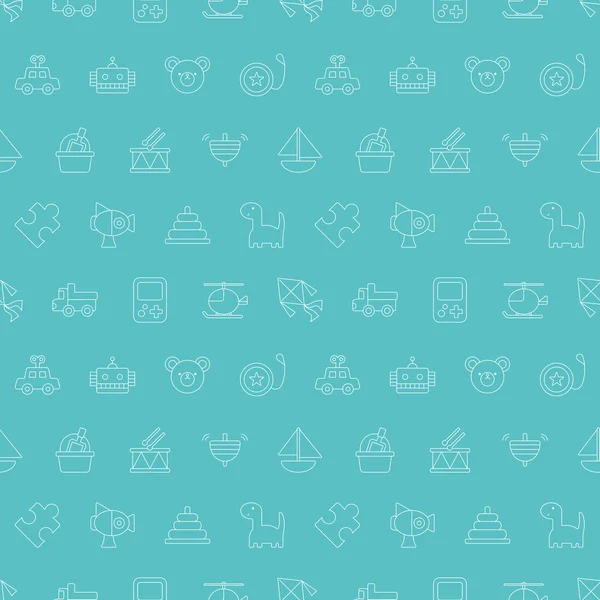 Toy line icon pattern set — 图库矢量图片