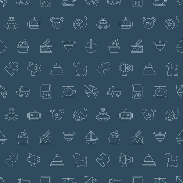 Toy line icon pattern set — Stock vektor