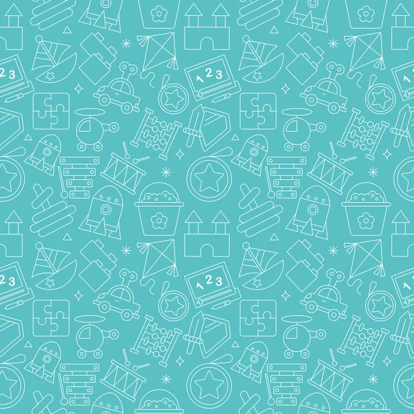 Toy line icon pattern set — 图库矢量图片