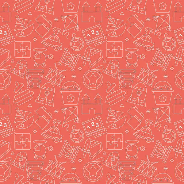 Toy line icon pattern set — 图库矢量图片