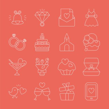 Evlilik çizgisi simgesi