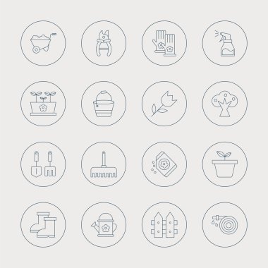 Bahçe satır Icon set