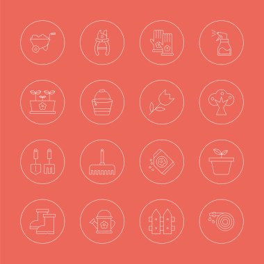 Bahçe satır Icon set