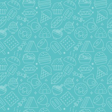 food line icon pattern set