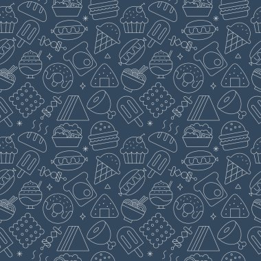 food line icon pattern set