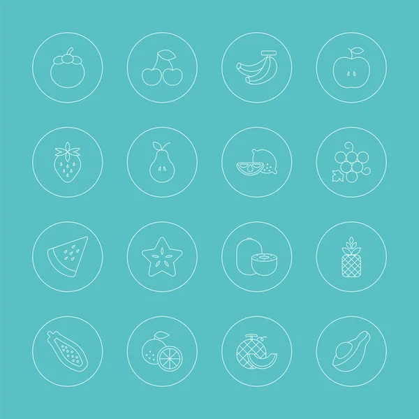 meyve satır Icon set