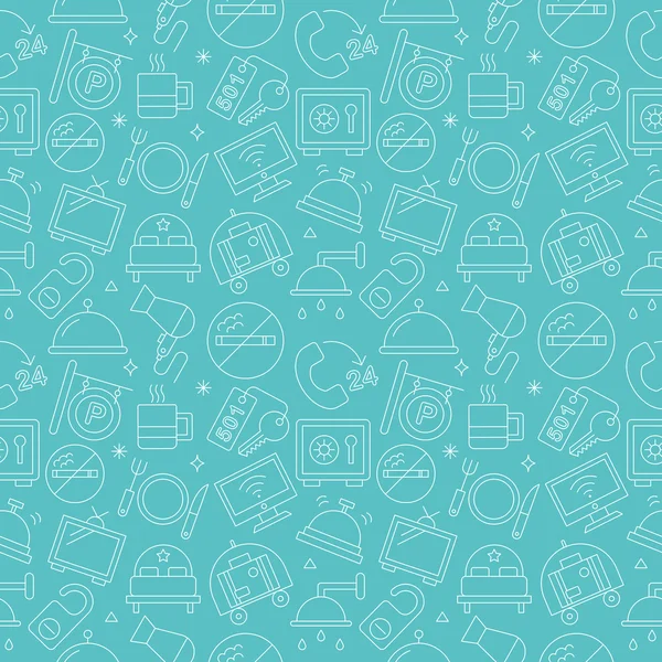 Hotel line icon pattern set — Stockvektor