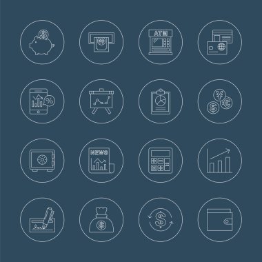 mali çizgi Icon set