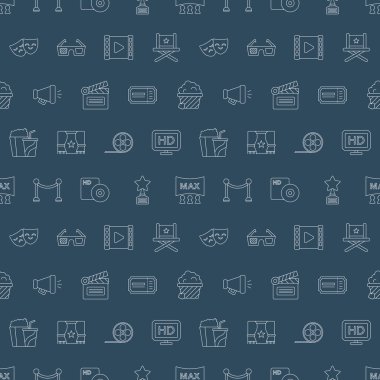 Film çizgi simgesini desen seti