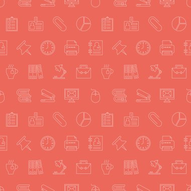 Ofis hattı simge desen seti