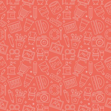 Sanat hattı simge desen seti