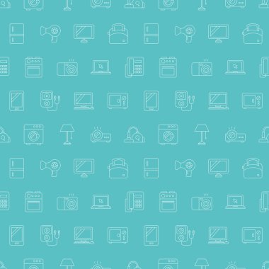 Ev aletleri simge desen seti hat