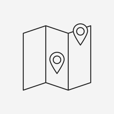 Harita çizgi simgesi