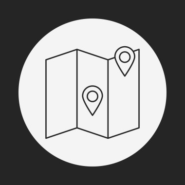 Harita çizgi simgesi