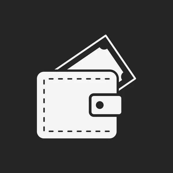 Peněženka ikona — Stockový vektor