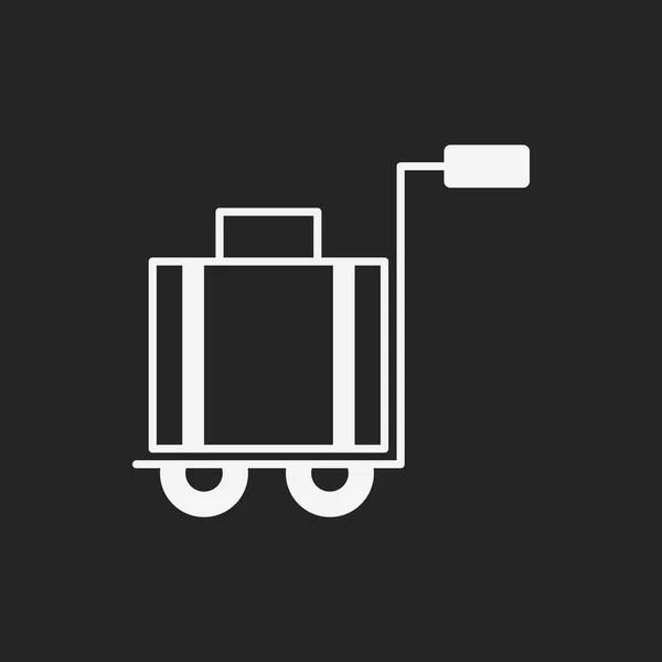 Icona trolley valigia — Vettoriale Stock